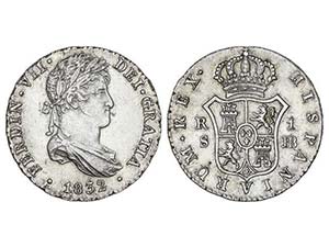 Ferdinand VII - 1 Real. 1832. SEVILLA. J.B. ... 