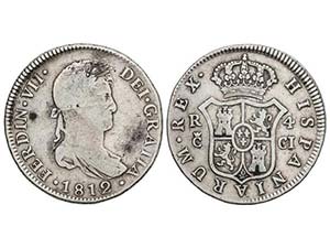 Ferdinand VII - 4 Reales. CÁDIZ. C.I. 12,98 ... 