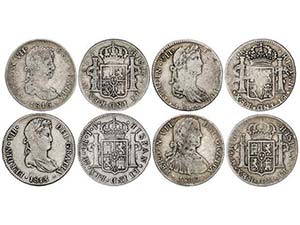 Ferdinand VII - Lote 4 monedas 4 Reales. ... 