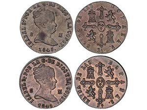Elisabeth II - Lote 2 monedas 8 Maravedís. ... 
