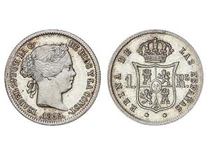 Elisabeth II - 1 Real. 1859/7. MADRID. 1,40 ... 