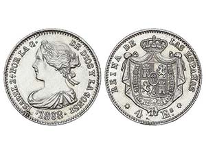 Elisabeth II - 4 Escudos. 1868. MADRID. 3,35 ... 