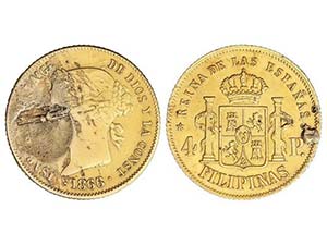 Elisabeth II - 4 Pesos. 1866/5. MANILA. ... 