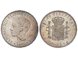 1 Peso. 1897. MANILA. S.G.-V. (Levísimos ... 
