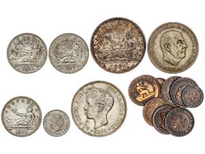 Lote 29 monedas 1 Céntimo a 5 Pesetas y ... 