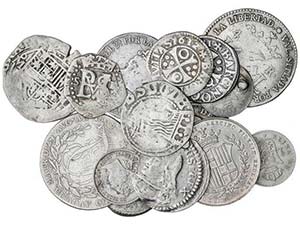 Lote 15 monedas 1/2 Real a 4 Reales y ... 