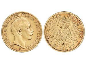 German States - 20 Marcos. 1900-A. GUILLERMO ... 
