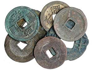 China - Lote 7 monedas Bang Liang y Wu zhu. ... 