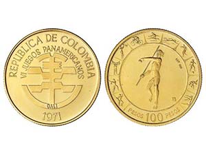 Colombia - 100 Pesos. 1971-B. BOGOTA. 4,35 ... 
