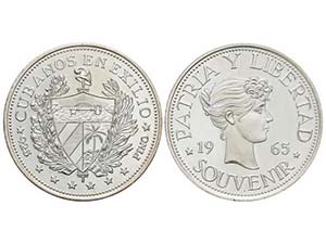 Cuba - 1 Peso Souvenir. 1965. AR. Cubanos en ... 