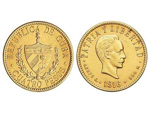 Cuba - 4 Pesos. 1916. 6,67 grs. AU. José ... 