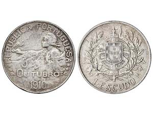 Portugal - 1 Escudo. 1910. 24,94 grs. AR. ... 