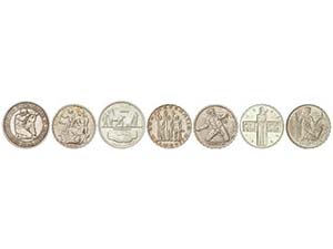 Switzerland - Lote 6 monedas 5 Francos. ... 