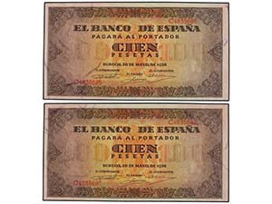 Estado Español - Lote 2 billetes 100 ... 