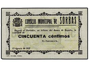 Andalucia - 50 Céntimos. Agosto 1937. C.M. ... 