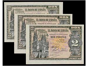 SPANISH BANK NOTES: ESTADO ESPAÑOL - Lote 3 ... 