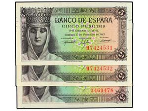 SPANISH BANK NOTES: ESTADO ESPAÑOL - Lote 3 ... 
