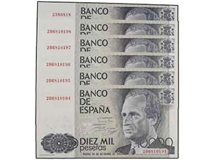 SPANISH BANK NOTES: JUAN CARLOS I - Lote 6 ... 