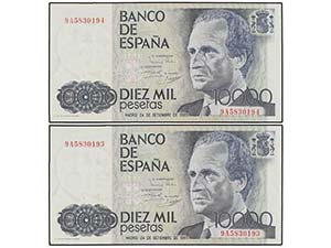 SPANISH BANK NOTES: JUAN CARLOS I ... 
