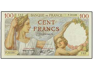 WORLD BANK NOTES - 100 Francos. 2 Abril ... 