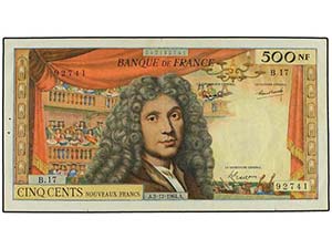 WORLD BANK NOTES - 500 Nuevos Francos. 3 ... 