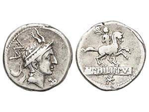 Republic - Denario. 113-112 a.C. MARCIA-12. ... 