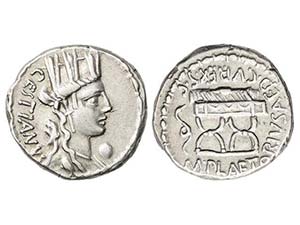 Republic - Denario. 67 a.C. PLAETORIA-3. M. ... 