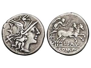 Republic - Denario. 152 a.C. SAUFEIA-1. L. ... 