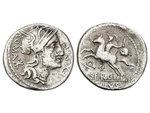 Republic - Denario. 116-115 a.C. SERGIA-1. ... 