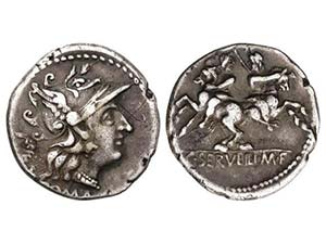 Republic - Denario. 136 a.C. SERVILIA-1. C. ... 
