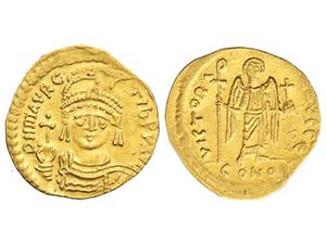 Sólido. (582-602 d.C.). MAURICIO TIBERIO. ... 