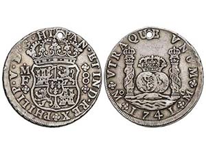 Philip V - 8 Reales. 1741. MÉXICO. M.F. ... 