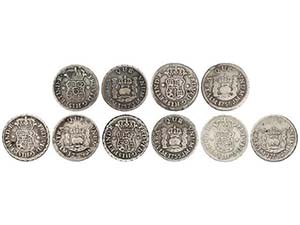 Ferdinand VI - Lote 5 monedas 1/2 Real. ... 