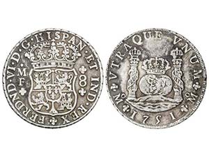 Ferdinand VI - 8 Reales. 1751. MÉXICO. M.F. ... 
