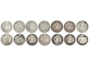 Charles III - Lote 14 monedas 1/2 Real. 1772 ... 