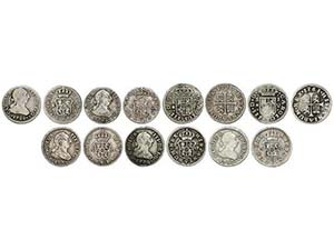 Charles III - Lote 7 monedas 1/2 Real. 1761, ... 