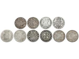 Charles III - Lote 5 monedas 1 Real. ... 