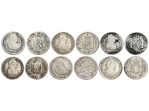 Charles IV - Lote 6 monedas 1/2 Real. 1789, ... 
