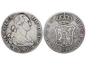 Charles IV - 4 Reales. 1792. MADRID. M.F. ... 