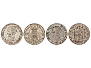 Lote 2 monedas 50 Céntimos. 1889 y 1892/89. ... 