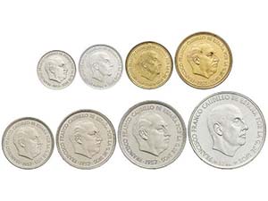Serie 8 monedas 10 Céntimos a 100 Pesetas. ... 
