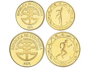 Colombia - Serie 2 monedas 100 y 200 Pesos. ... 