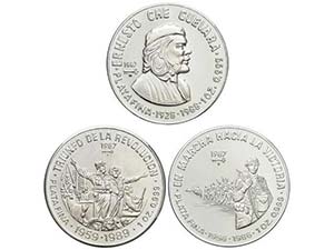 Cuba - Lote 3 monedas 10 Pesos. 1987. AR. ... 
