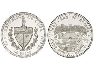 Cuba - 50 Pesos. 1991. 155,51 grs. AR. Año ... 