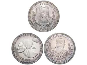 Cuba - Lote 3 monedas 50 Pesos. 1991. AR. V ... 