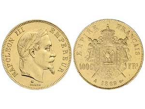 France - 100 Francos. 1869-A. NAPOLEÓN III. ... 