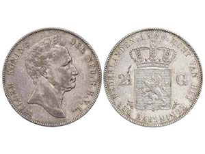 Netherlands - 2-1/2 Gulden. 1840. GUILLERMO ... 