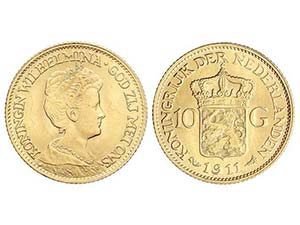 Netherlands - 10 Gulden. 1911. GUILLERMINA ... 