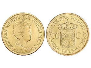 Netherlands - 10 Gulden. 1913. GUILLERMINA ... 