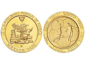 Mexico - Medalla. 1970. MUNDIAL FÚTBOL ... 